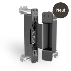 Verdeckt liegendes Türband für Aluminiumtüren – Neu von Dr. Hahn